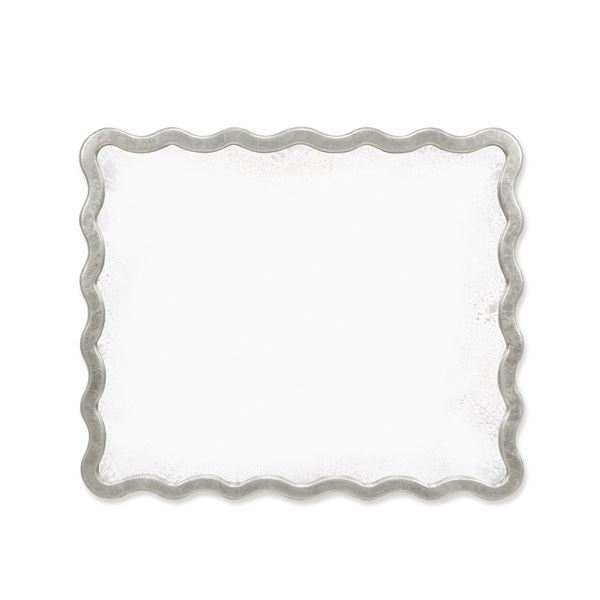 Keste Rectangular Mirror - Antique Silver